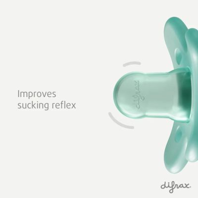 Difrax Pinky Prematuur Fopspeen - Rond - 2 Stuks - -2/+2 Mnd - Aqua en Moonstone