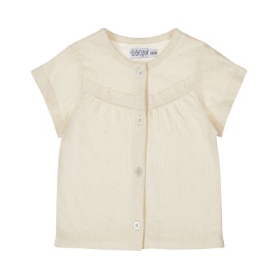 Dirkje Blouse Korte Mouw - Offwhite