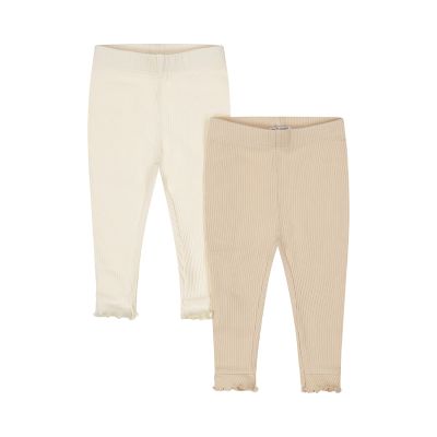 Dirkje Rib Legging - 2-Pack - Beige