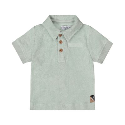 Dirkje Polo Korte Mouw - Terry - Faded Green