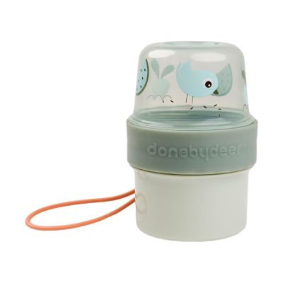 Done By Deer Snack Container S To go 2-Way Birdee Green