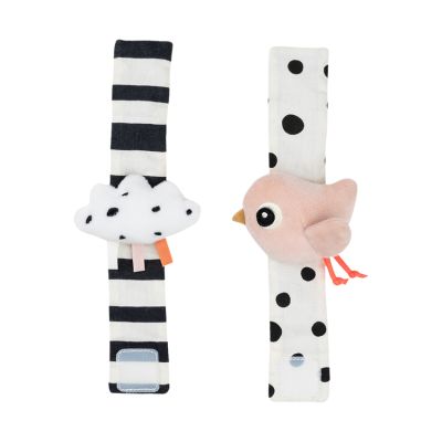 Done By Deer Wrist Rattle Set Happy Clouds Blue 2-Pack