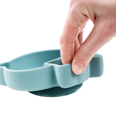 Done By Deer Silicone Stick&Stay Snack Bord Birdee Blue
