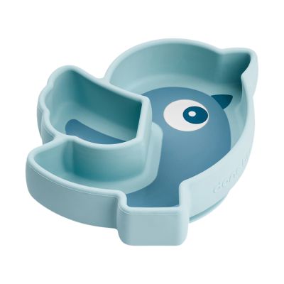 Done By Deer Silicone Stick&Stay Snack Bord Birdee Blue