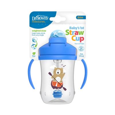 Dr. Brown's Beker Rietje Baby's Eerste Blauw 270ml