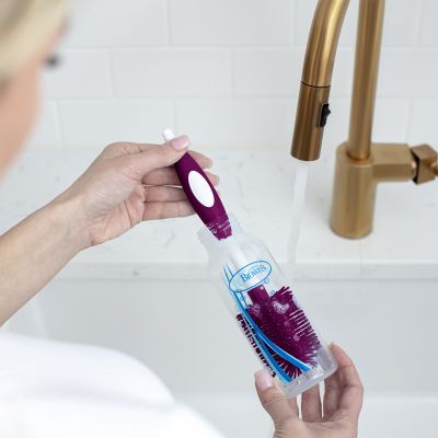 Dr.Brown's Flessenborstel - Siliconen - Donker Roze