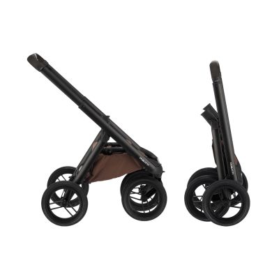 Dubatti One E6 Kinderwagen 2-in-1 - Black / Walnut Brown