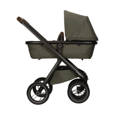 Dubatti One E5 Kinderwagen 2-in-1 Green Frame Black/Dark Brown