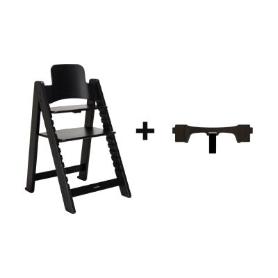 Kidsmill Up! Kinderstoel Incl. Houten Babyset - Eiken Zwart Kidsmill Up! Kinderstoel Incl. Houten Babyset - Eiken Zwart