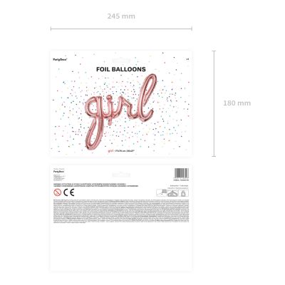 Jep! Kids Folie Ballon Girl Rose Gold 77 x 70 cm