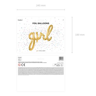 Jep! Kids Folie Ballon Girl Gold 77 x 70 cm