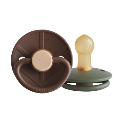 Frigg Little Viking Fopspeen - 0-6 mnd (2 stuks) - Cocoa/Olive