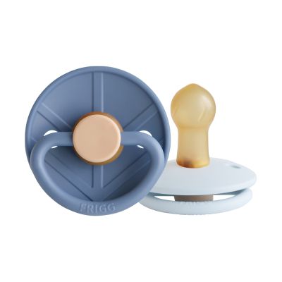 Frigg Little Viking Fopspeen - Rond - 2 Stuks - 0-6 Mnd - Ocean View/Powder Blue