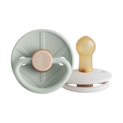 Frigg Little Viking Fopspeen - Rond - 2 Stuks - 0-6 Mnd - Sage/Cream