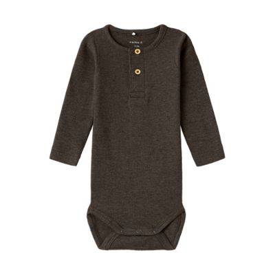 Name It Button Romper - Kab NOOS - Delicioso Melange