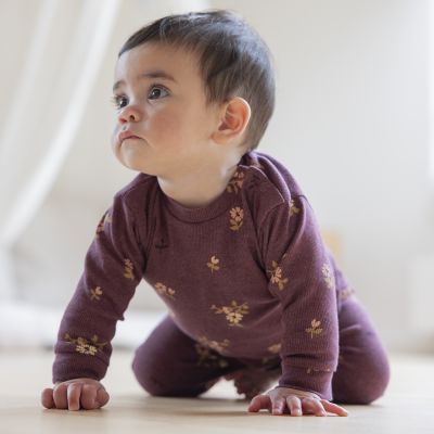 Feetje Bonnie Bouquet Pyjama - Maat 68 - Wijn Melange