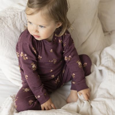 Feetje Bonnie Bouquet Pyjama - Maat 56 - Wijn Melange Feetje Bonnie Bouquet Pyjama - Maat 56 - Wijn Melange