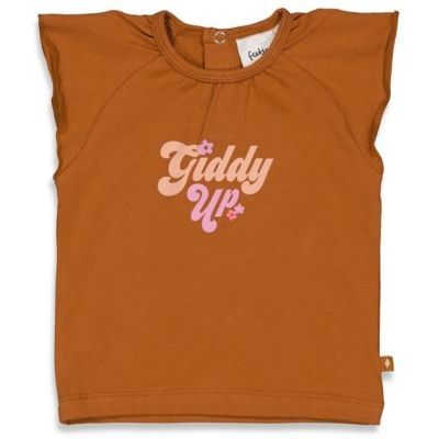 Feetje T-Shirt Korte Mouw Howdy Honey Bruin