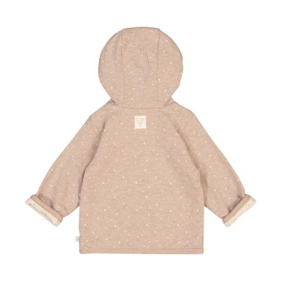 Feetje Jas Met Capuchon Omkeerbaar Print The Magic Is In You Taupe Melange 74