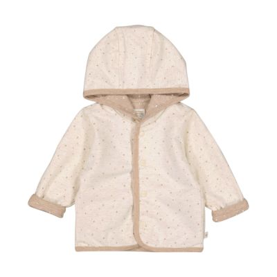 Feetje Jas Met Capuchon Omkeerbaar Print The Magic Is In You Taupe Melange 50