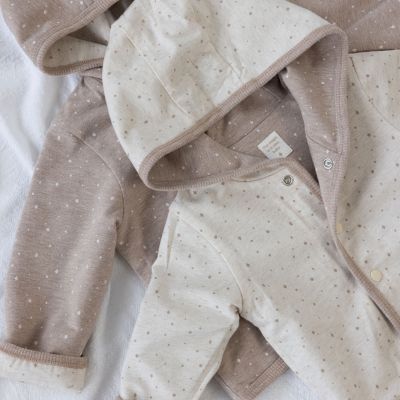 Feetje Jas Met Capuchon Omkeerbaar Print The Magic Is In You Taupe Melange 62