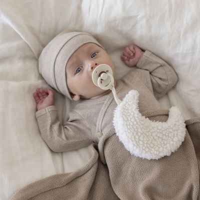 Feetje Muts Rib The Magic Is In You Taupe Melange 1