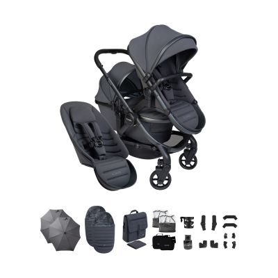 ICandy Peach 8 Double Kinderwagen Complete Bundel - Grey ICandy Peach 8 Double Kinderwagen Complete Bundel - Grey