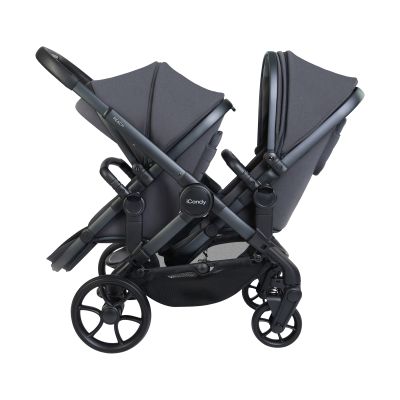 ICandy Peach 8 Twin Kinderwagen 2-in-1 - Complete Bundel - Grey ICandy Peach 8 Twin Kinderwagen 2-in-1 - Complete Bundel - Grey