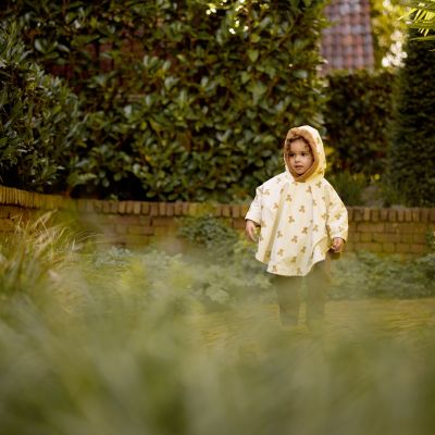 Jollein Teddy Fleece Outdoor Poncho Waterafstotend - Mini Teddy Bear