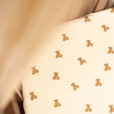 Jollein Hoeslaken - 60x120 cm - Jersey - Mini Teddy Bear