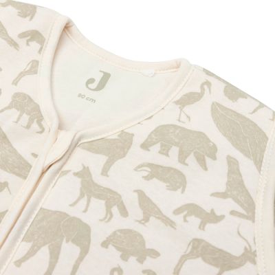 Jollein Slaapzak Winter Met Afritsbare Mouw Animals Olive Green 70 cm