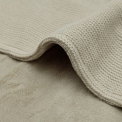 Jollein Ledikantdeken Basic Knit Olive Green/Fleece 100 x 150 cm