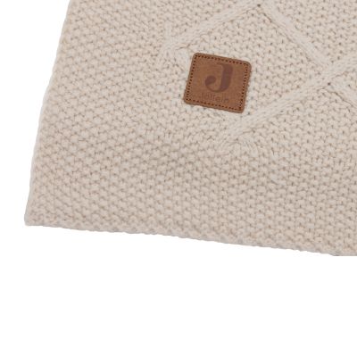Jollein Check Knit Wiegdeken - 75 x 100 cm - Oatmeal 