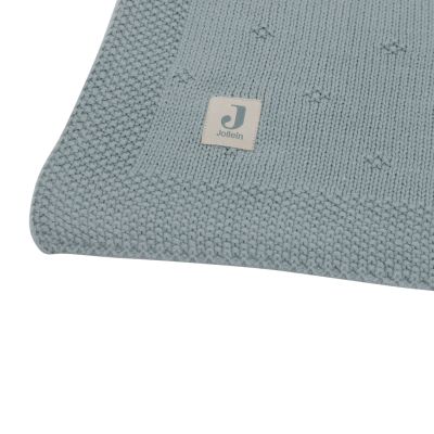 Jollein Cosy Knit Ledikantdeken - 100 x 150 cm - Sea Green