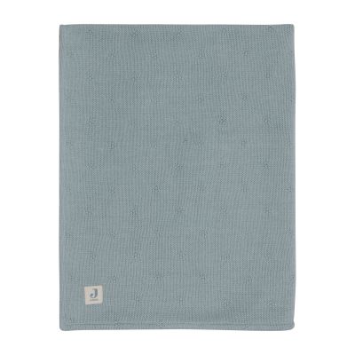Jollein Cosy Knit Ledikantdeken - 100 x 150 cm - Sea Green / Velvet