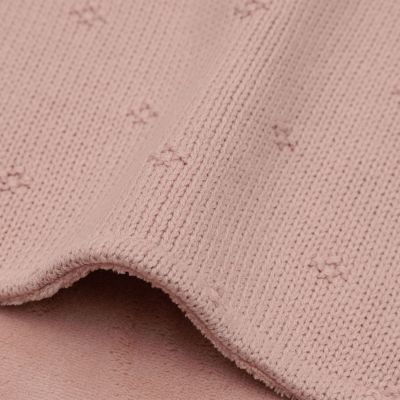 Jollein Cosy Knit Ledikantdeken - 100 x 150 cm - Wild Rose / Velvet