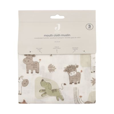 Jollein Hydrofiel Monddoekje - 3 Stuks - 31 x 31 cm - Barn Buddies Jollein Hydrofiel Monddoekje - 3 Stuks - 31 x 31 cm - Barn Buddies