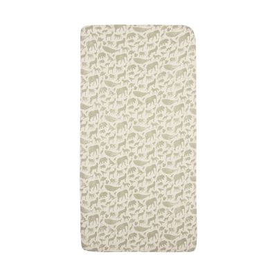 Jollein Wieghoeslaken Jersey Animals Olive Green 40/50 x 80/90 cm