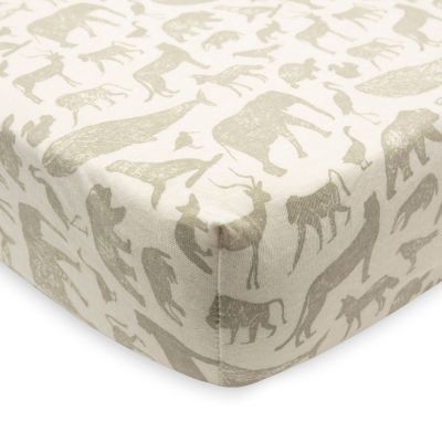 Jollein Wieghoeslaken Jersey Animals Olive Green 40/50 x 80/90 cm