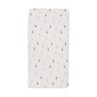 Jollein Ledikanthoeslaken Jersey Happy Miffy Olive Green 60 x 120 cm