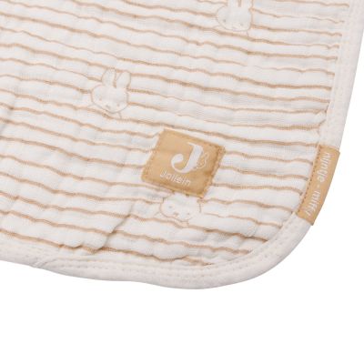 Jollein Wiegdeken Hydrofiel Miffy Stripe Biscuit 75 x 100 cm