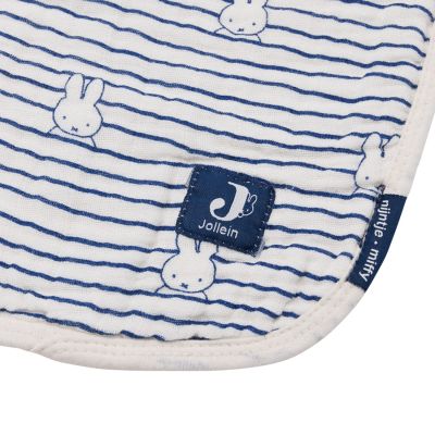 Jollein Wiegdeken Hydrofiel Miffy Stripe Navy 75 x 100 cm