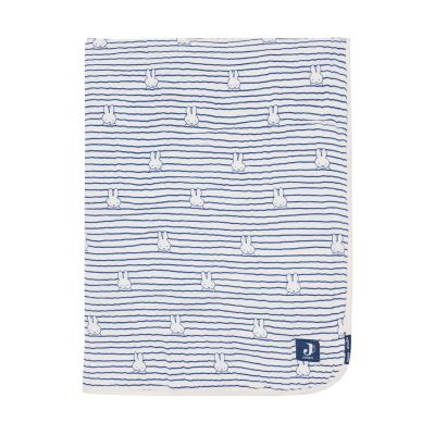 Jollein Wiegdeken Hydrofiel Miffy Stripe Navy 75 x 100 cm