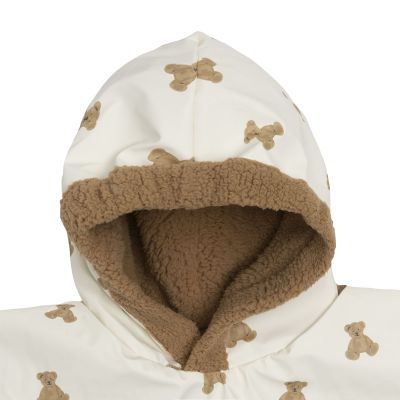 Jollein Teddy Fleece Outdoor Poncho Waterafstotend - Mini Teddy Bear