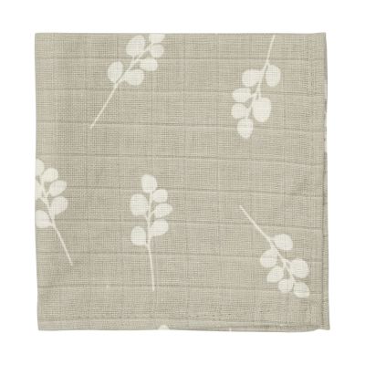 Jollein Monddoek Hydrofiel Twig Olive Green 31 x 31 cm 3-Pack