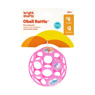 Oball Rammelaar - Easy-Grasp Toy - Pink