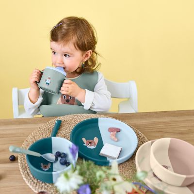 Lässig Tiny Team Cat Bord - Siliconen - Roze Lässig Tiny Team Cat Bord - Siliconen - Roze