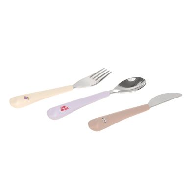 Lässig Tiny Team Cat Bestekset - 3 Stuks - Roze Lässig Tiny Team Cat Bestekset - 3 Stuks - Roze