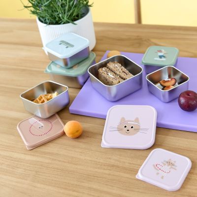 Lässig Tiny Team Dog Snackbox - 3 Stuks - Roestvrijstaal - Groen Lässig Tiny Team Dog Snackbox - 3 Stuks - Roestvrijstaal - Groen