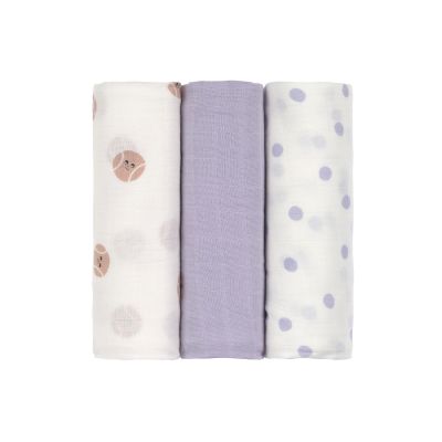 Lässig Tiny Team Swaddle - 3 Stuks - 80 x 80 cm - Heavenly Soft - Pastel Lilac Lässig Tiny Team Swaddle - 3 Stuks - 80 x 80 cm - Heavenly Soft - Pastel Lilac